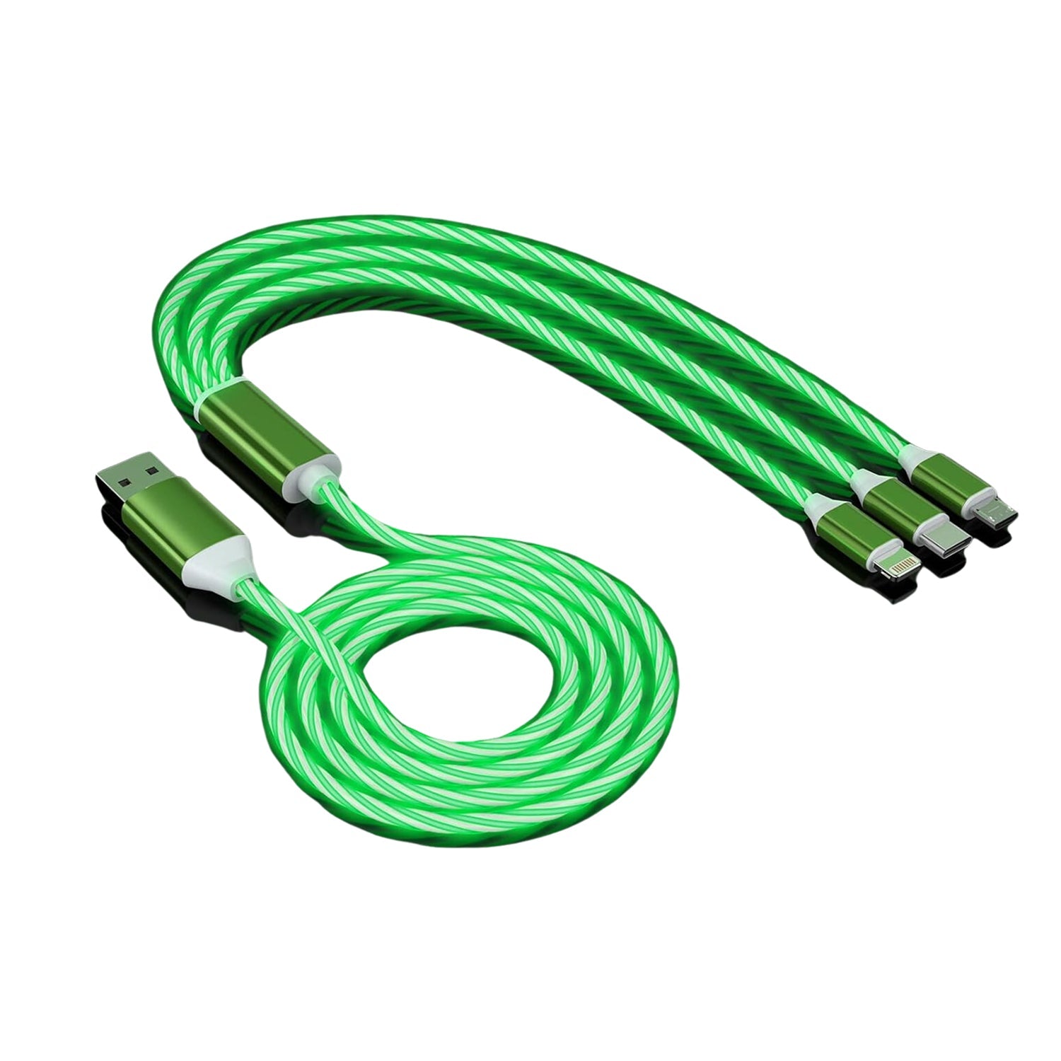 3 in 1 Charging Cable Light Up Fast Charger Multi Charging Cable (1 Pc) 3 in 1 Charging Cable Light Up Fast Charger Multi Charging Cable (1 Pc)